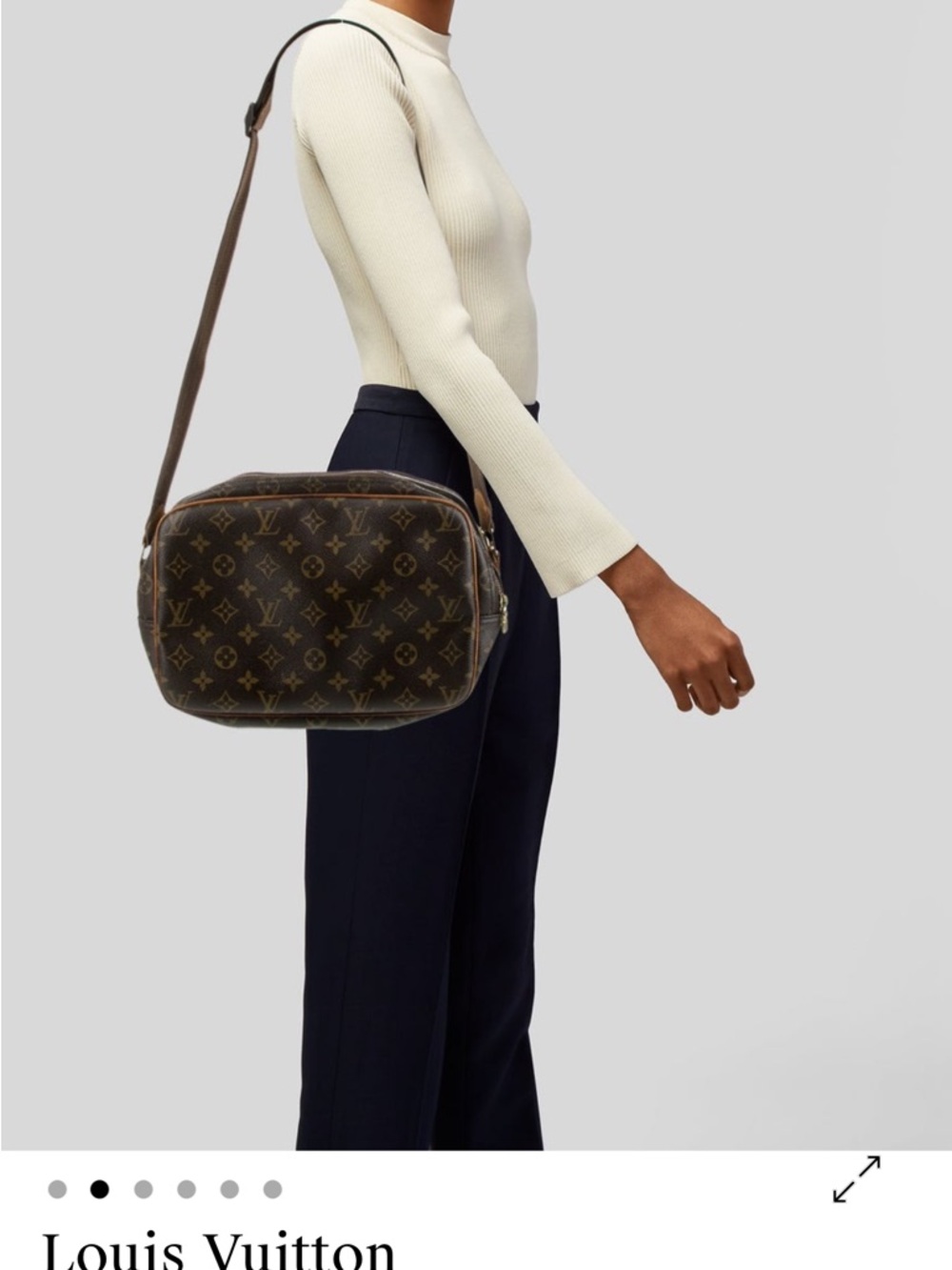 Louis Vuitton Monogram Canvas Crossbody Bag in Brown reporter monogram PM vintag - Picture 2 of 8